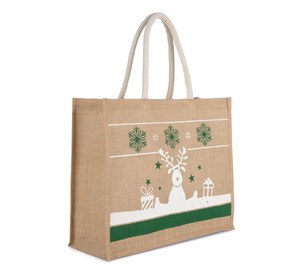 Kimood KI0736 - Bolsa shopper con motivos navideños