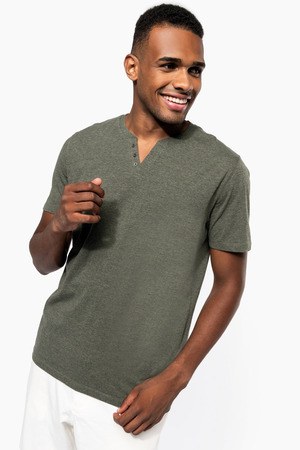 Kariban KNS302 - Camiseta Henley ecorresponsable manga corta - 140 g