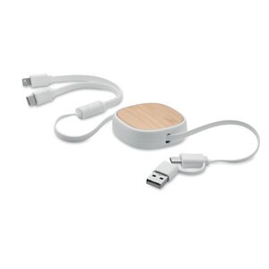 GiftRetail MO2146 - TOGOBAM Cable carga retráctil multiUSB