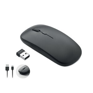 GiftRetail MO2222 - CURVY C Ratón óptico recargable ABS