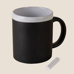 EgotierPro 28199 - Taza de cerámica 300 ml con tiza SLATE