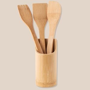 EgotierPro 50643 - Set de 3 utensilios de bambú KIPER