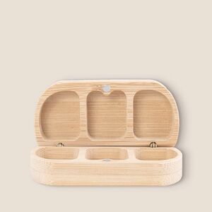 EgotierPro 52062 - Caja de bambú para píldoras, 3 compartimentos MELL